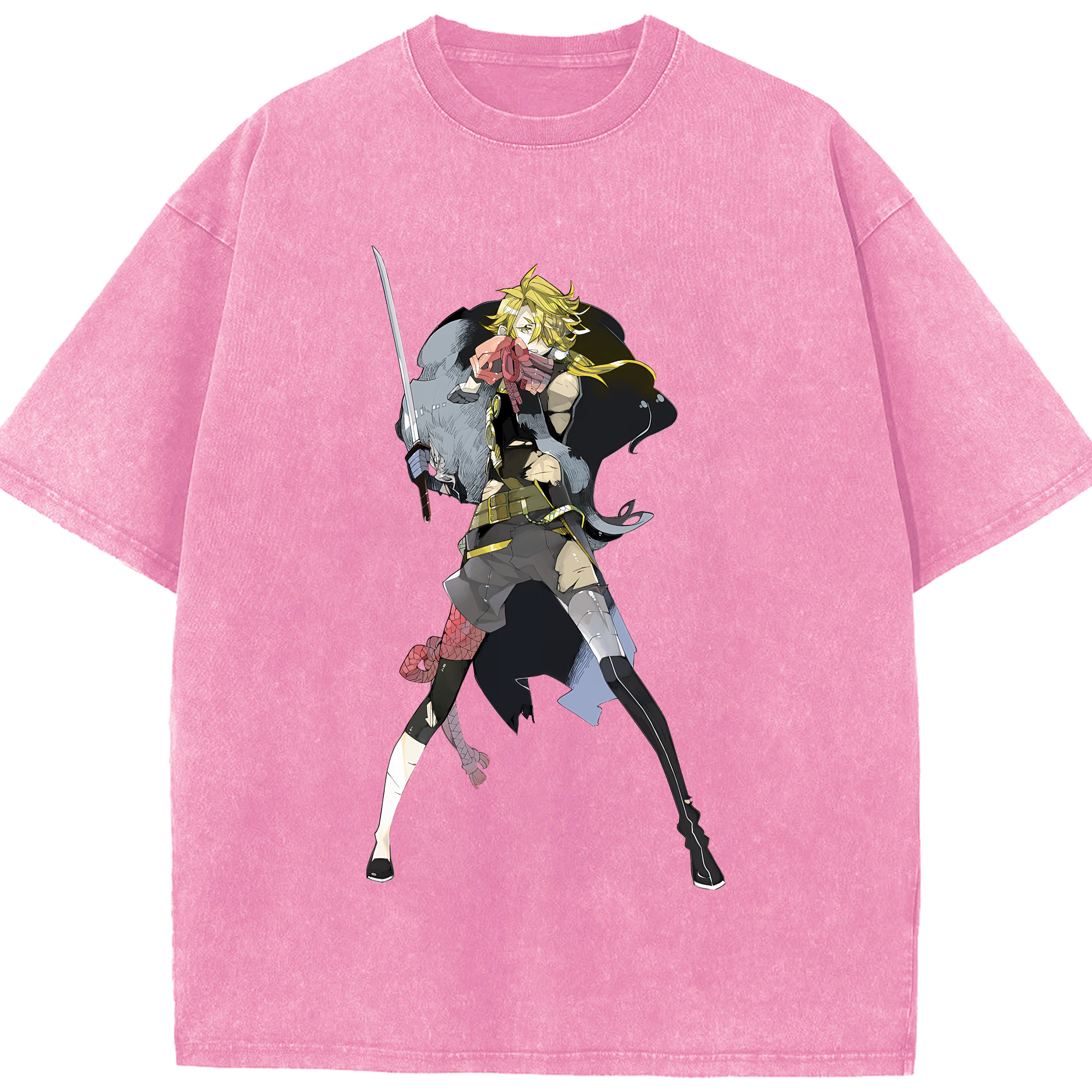 （画像用） 刀剣乱舞 Touken Ranbu 綿100% ヴィンテージ風 半袖Tシャツ（フロントプリント）